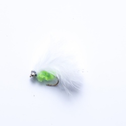 Mini Cats Whisker lime green/white  with bead chain  eyes