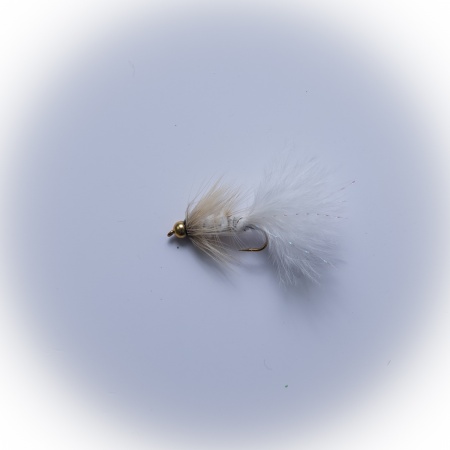 White Gold Head Woolly Bugger Lure