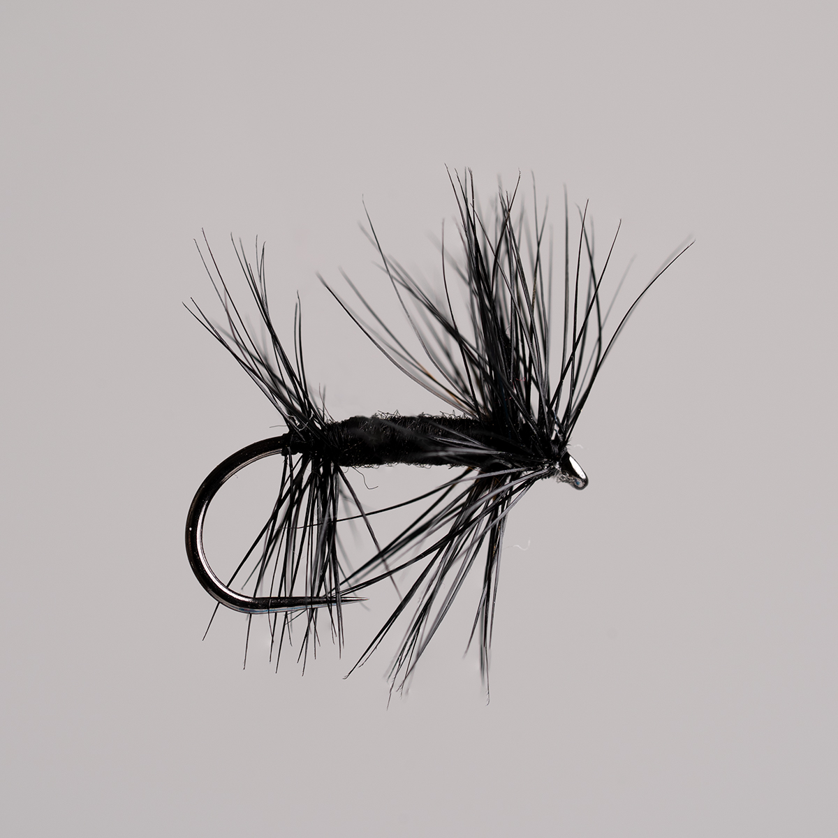 Barbless Black Knotted Midge Dry Fly - Dragonflies