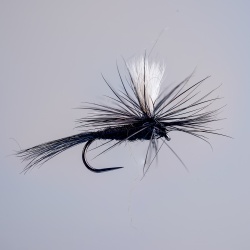 Barbless Black Gnat Parachute Dry Fly