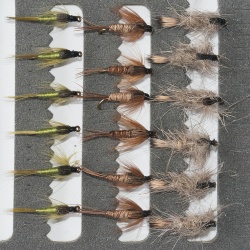 18 Barbless Nymphs Trout Fly fishing Flies GRHE, Pheasant Tail & Pond Olive