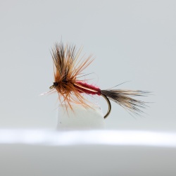 RED HUMPY Dry Trout & Grayling fly Fishing flies by Dragonflies 